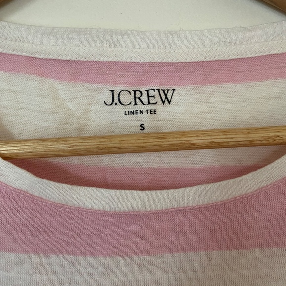 J.Crew Linen Roll-Cuff Crewneck T-shirt - Picture 3 of 3